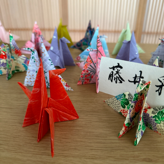 結婚式席次表のお名前書き席札立て